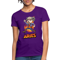 Thumbnail for Women's Playful Aries T-Shirt - purple