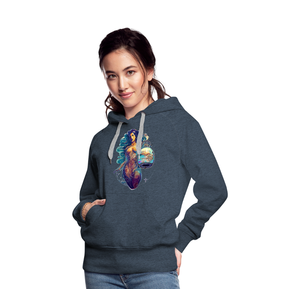 Women’s Mythical Aquarius Premium Hoodie - heather denim