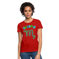 Thumbnail for Women's Power Words Scorpio T-Shirt - red