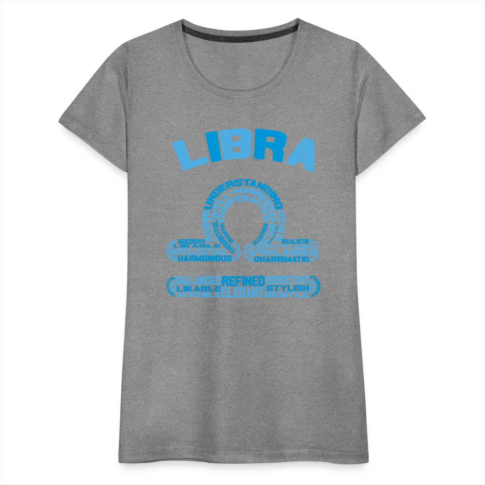 Women's Power Words Libra Premium T-Shirt - heather gray