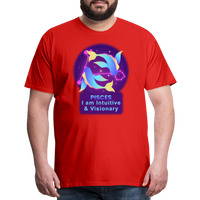 Thumbnail for Men's Neon Pisces Premium T-Shirt - red