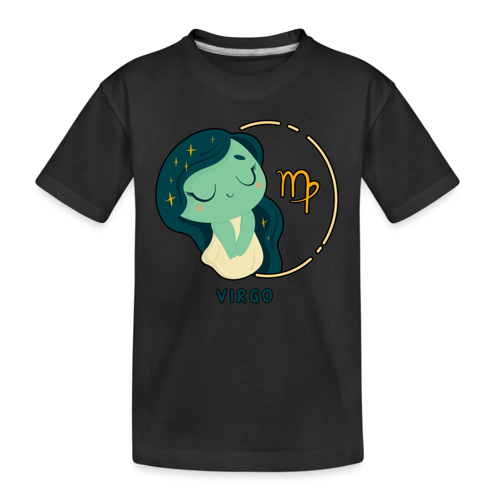 Kid’s Cartoony Virgo Premium Organic T-Shirt - black