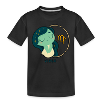 Thumbnail for Kid’s Cartoony Virgo Premium Organic T-Shirt - black