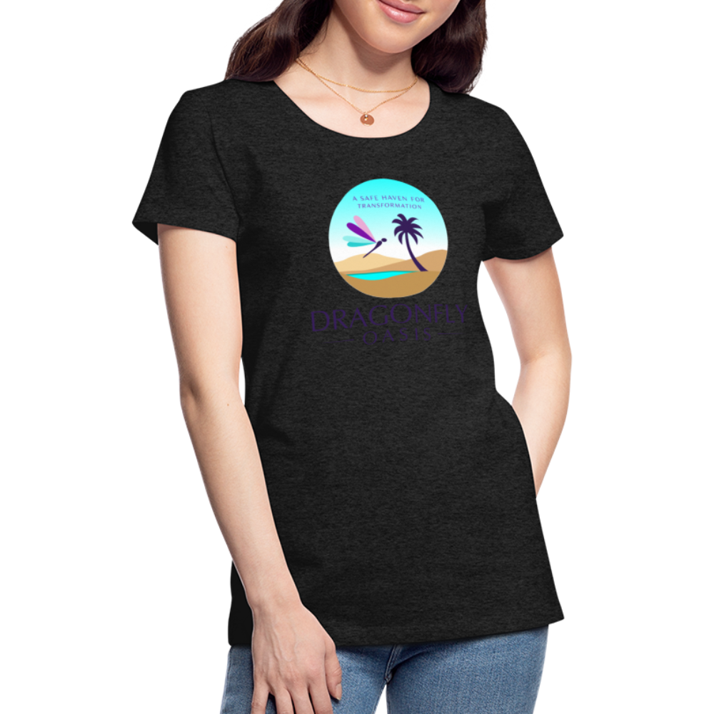 Women's Dragonfly Oasis V.1 Premium T-Shirt - charcoal grey