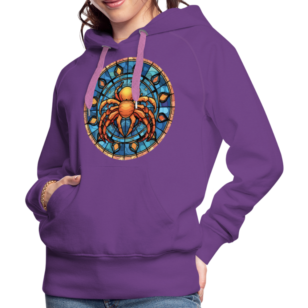 Women’s Mosaic Cancer Premium Hoodie - purple 