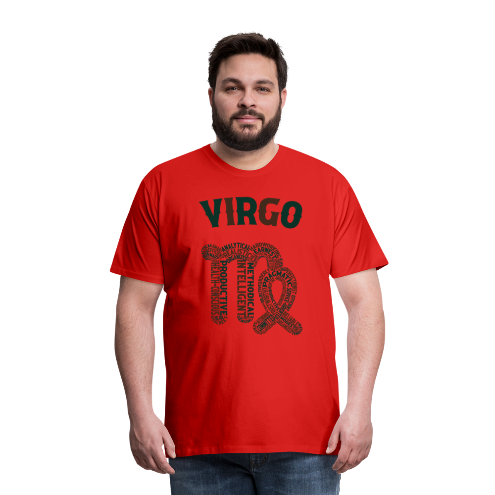 Men's Power Words Virgo Premium T-Shirt - red