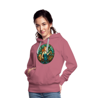 Thumbnail for Women’s Mosaic Virgo Premium Hoodie - mauve