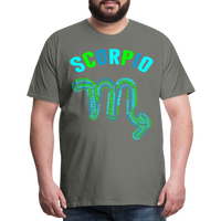 Thumbnail for Men's Power Words Scorpio Premium T-Shirt - asphalt gray