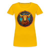 Thumbnail for Women’s Mosaic Taurus Premium T-Shirt - sun yellow