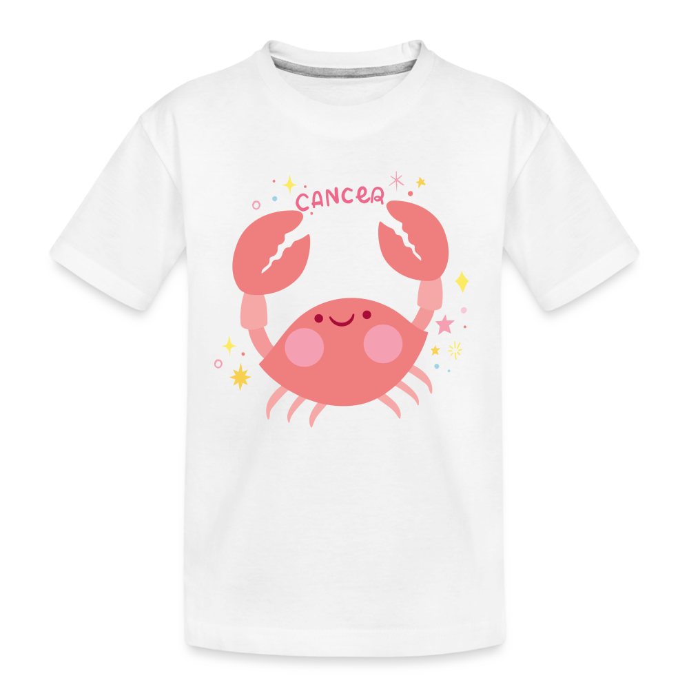 Kid’s Pinky Cancer Premium Organic T-Shirt - white