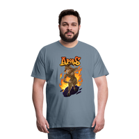 Thumbnail for Men's Fiery Aries Premium T-Shirt - steel blue