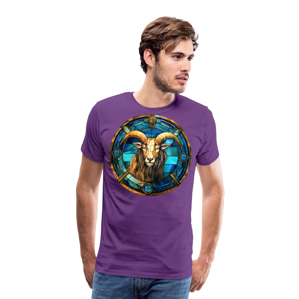 Men's Mosaic Capricorn Premium T-Shirt - purple