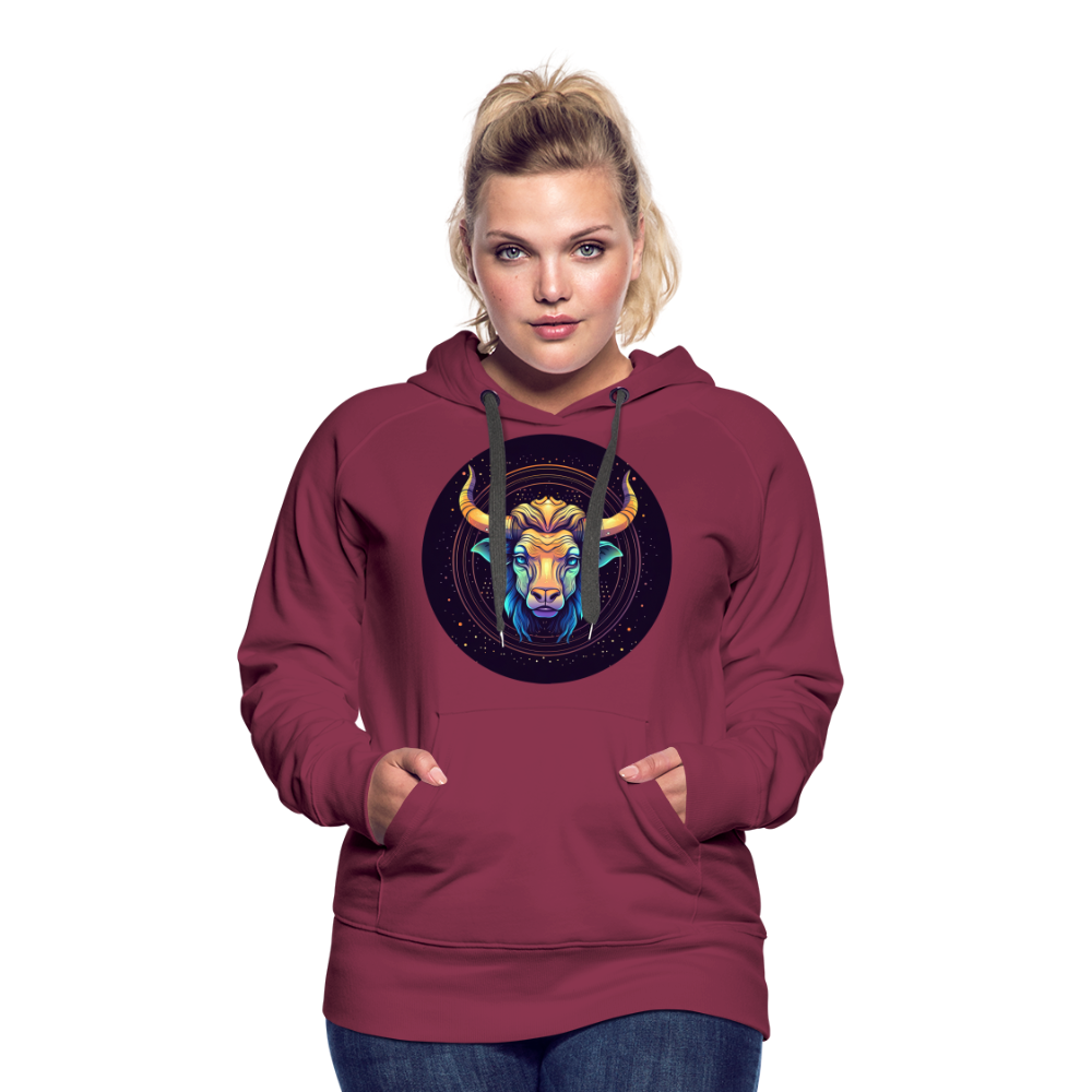 Women’s Magic Taurus Premium Hoodie - burgundy