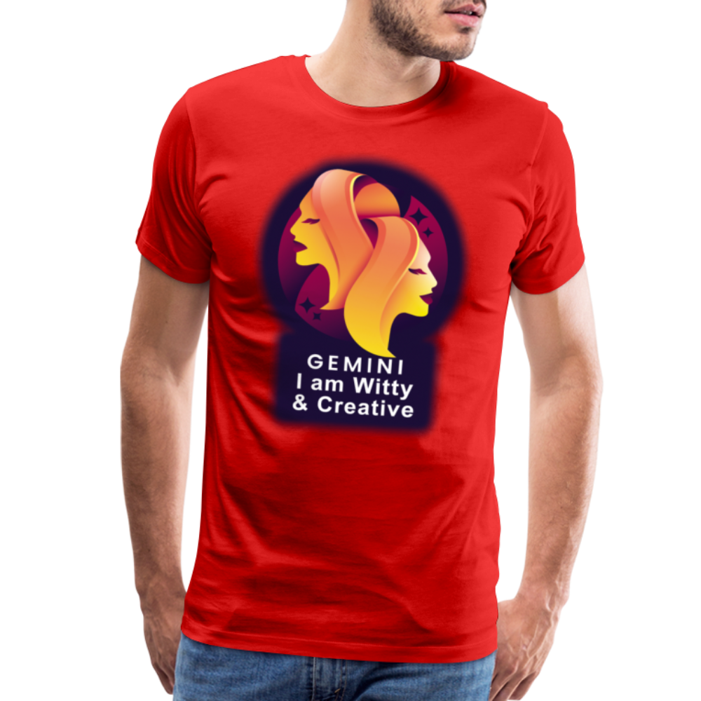 Men's Glow Gemini Premium T-Shirt - red