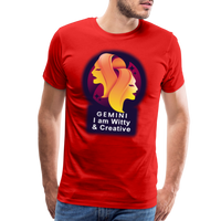 Thumbnail for Men's Glow Gemini Premium T-Shirt - red