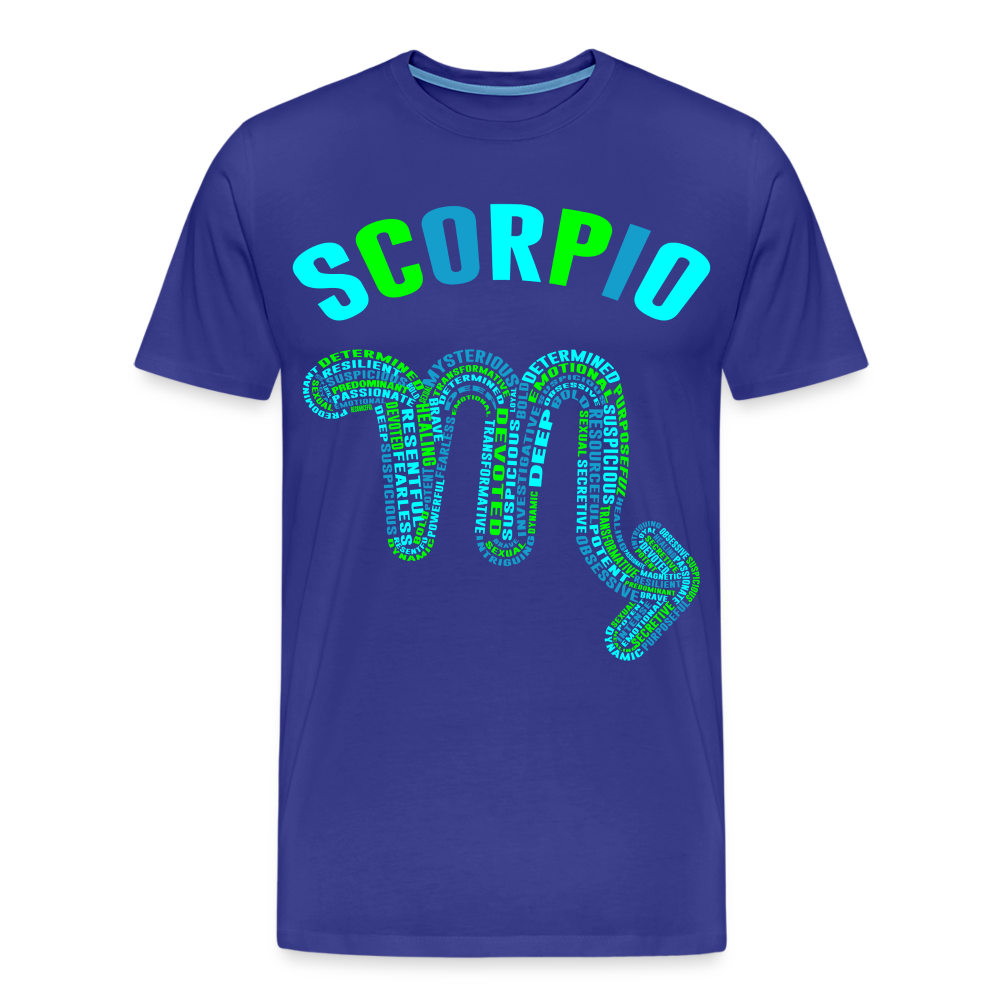 Men's Power Words Scorpio Premium T-Shirt - royal blue