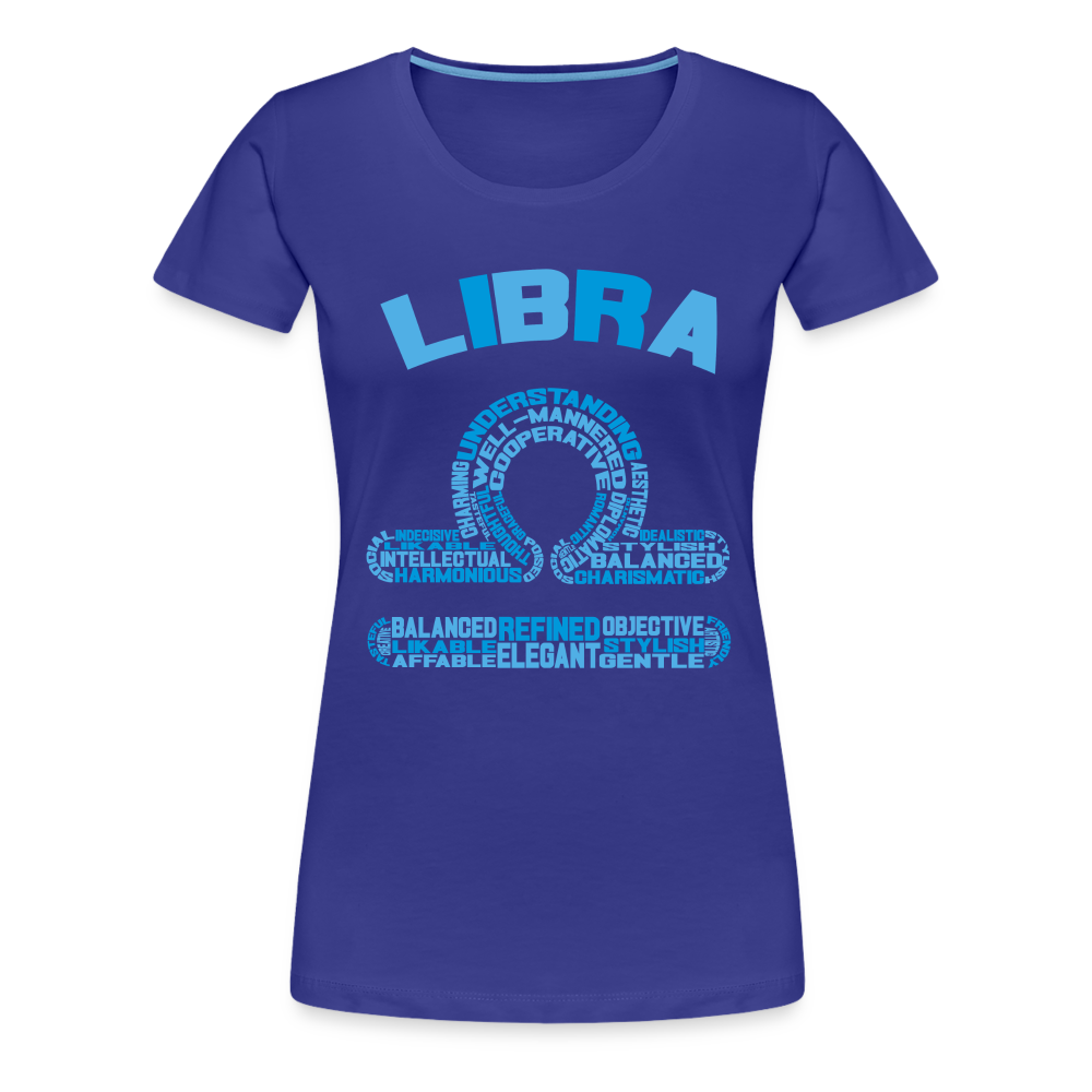 Women's Power Words Libra Premium T-Shirt - royal blue