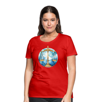 Thumbnail for Women’sMythical Libra Premium T-Shirt - red