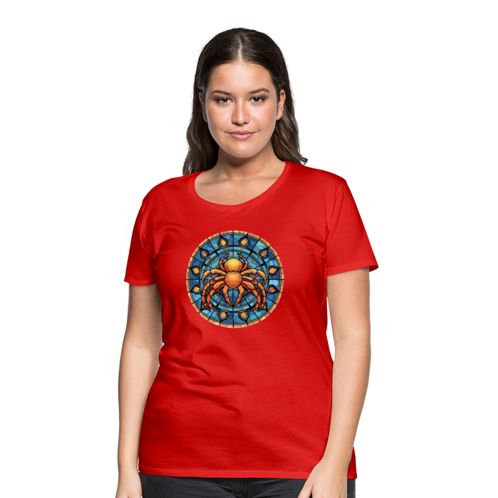 Women’s Mosaic Cancer Premium T-Shirt - red