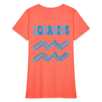 Thumbnail for Women's Power Words Aquarius T-Shirt - heather coral