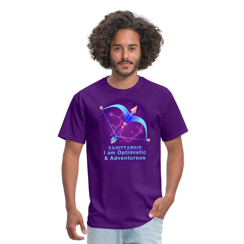 Men's Neon Sagittarius Classic T-Shirt - purple