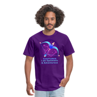 Thumbnail for Men's Neon Sagittarius Classic T-Shirt - purple