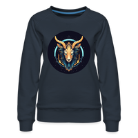 Thumbnail for Women’s Mystic Capricorn Premium Sweatshirt - navy