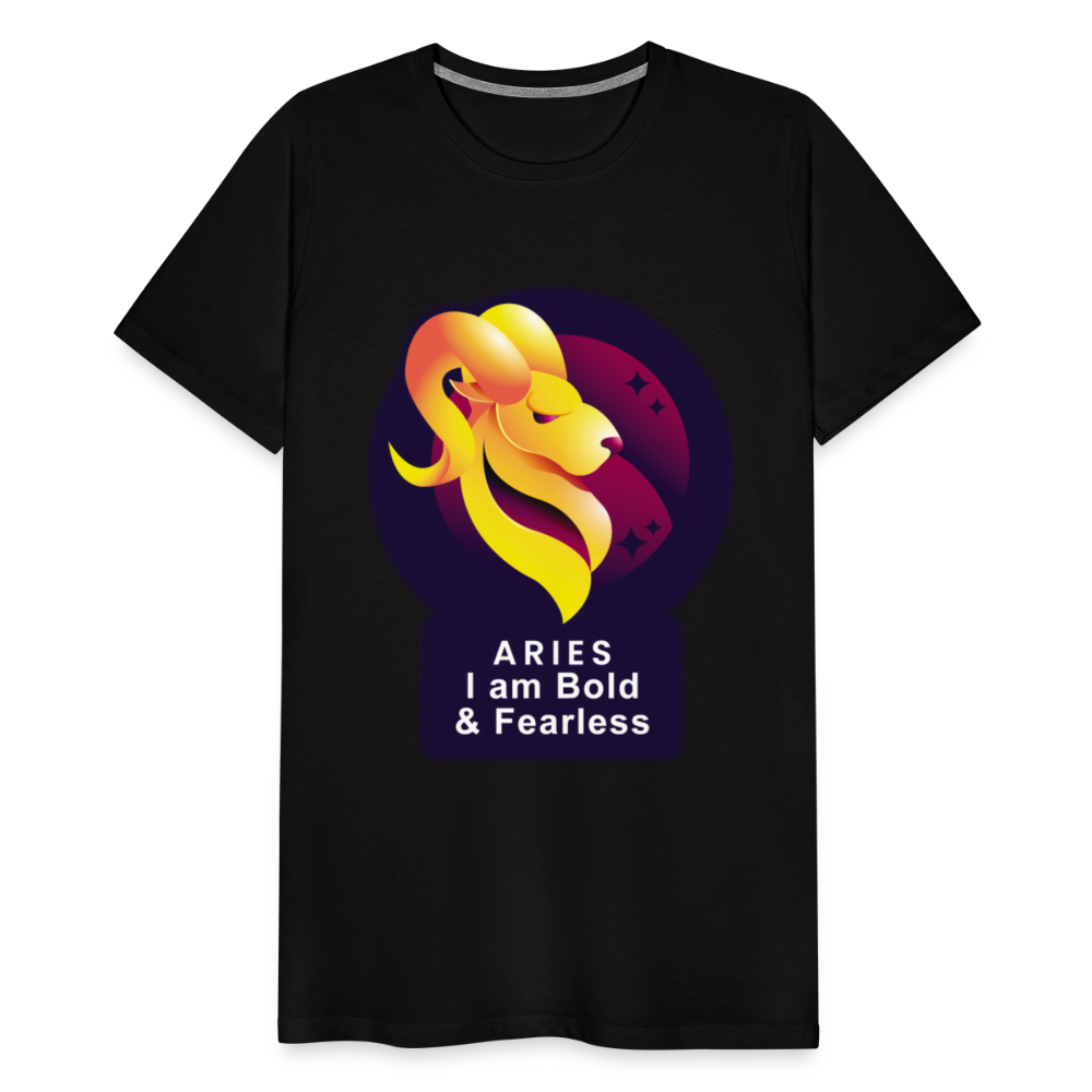 Men's Glow Aries Premium T-Shirt - black