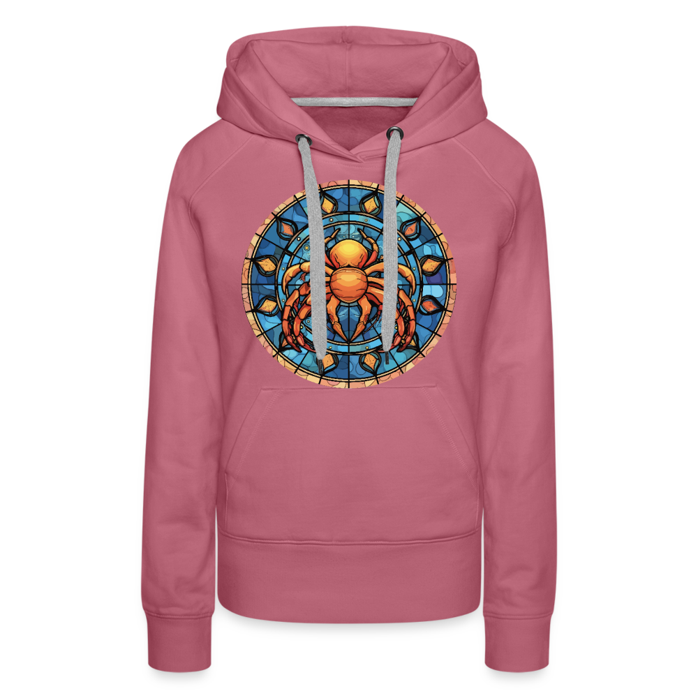 Women’s Mosaic Cancer Premium Hoodie - mauve