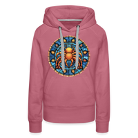 Thumbnail for Women’s Mosaic Cancer Premium Hoodie - mauve