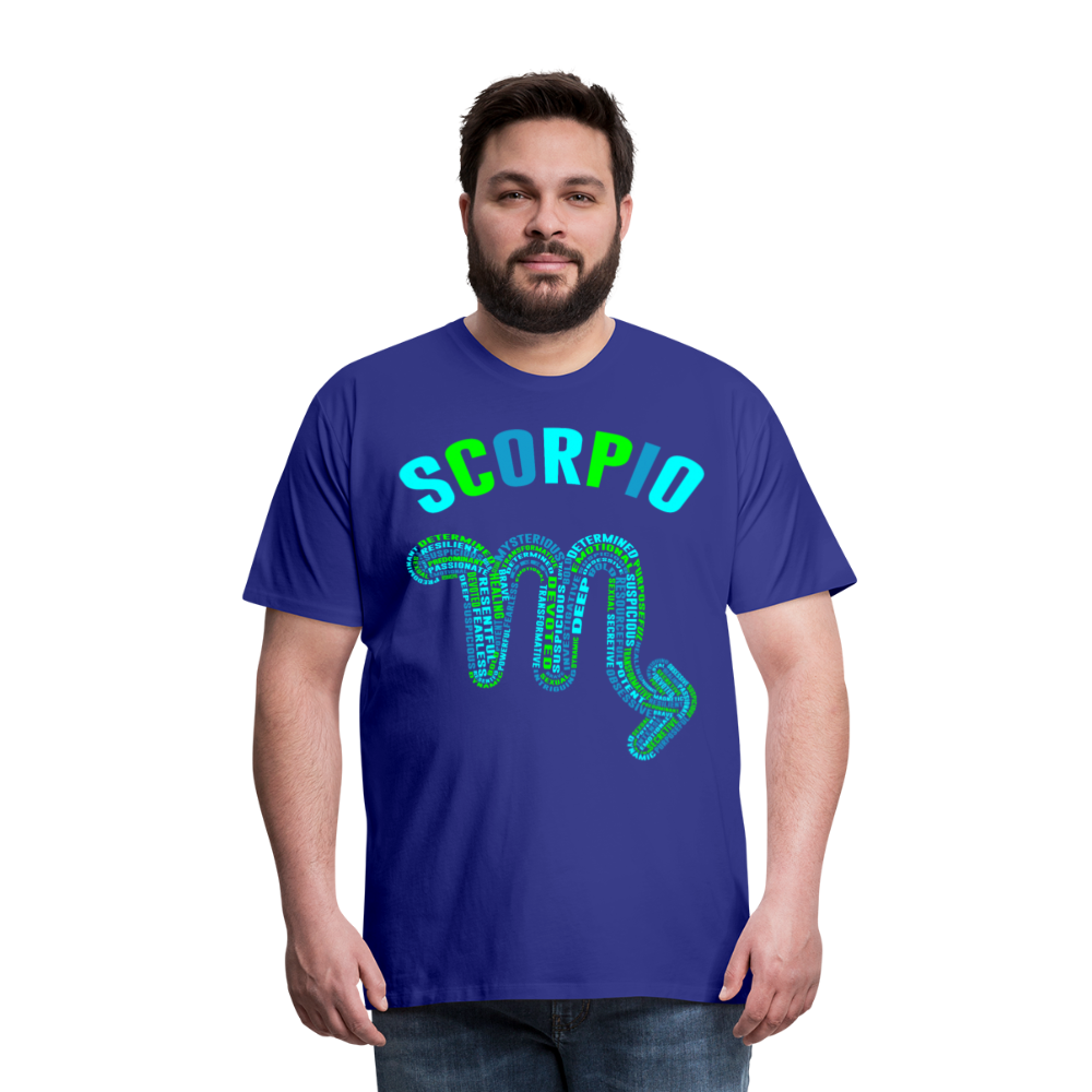 Men's Power Words Scorpio Premium T-Shirt - royal blue