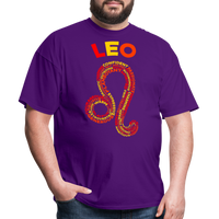 Thumbnail for Men's Power Words Leo Classic T-Shirt - purple