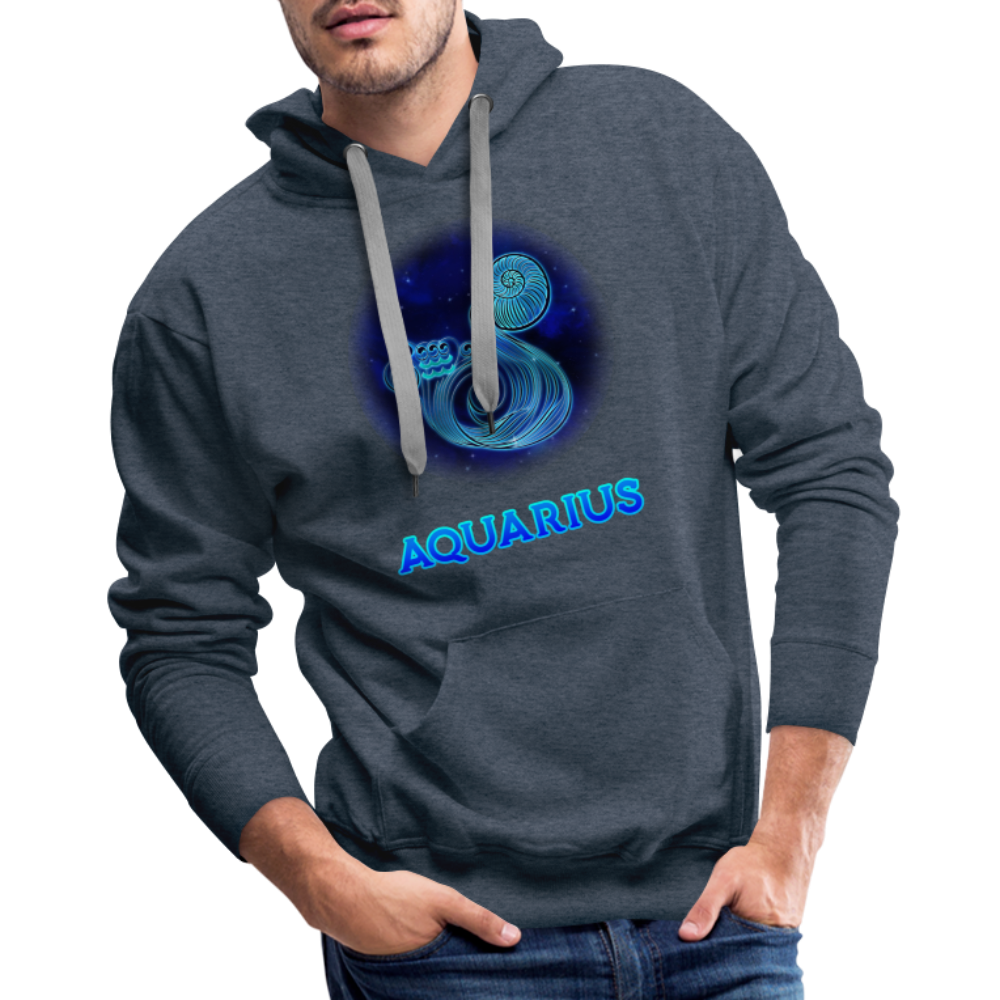 Men’s Aquarius Premium Hoodie - heather denim