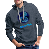 Thumbnail for Men’s Aquarius Premium Hoodie - heather denim