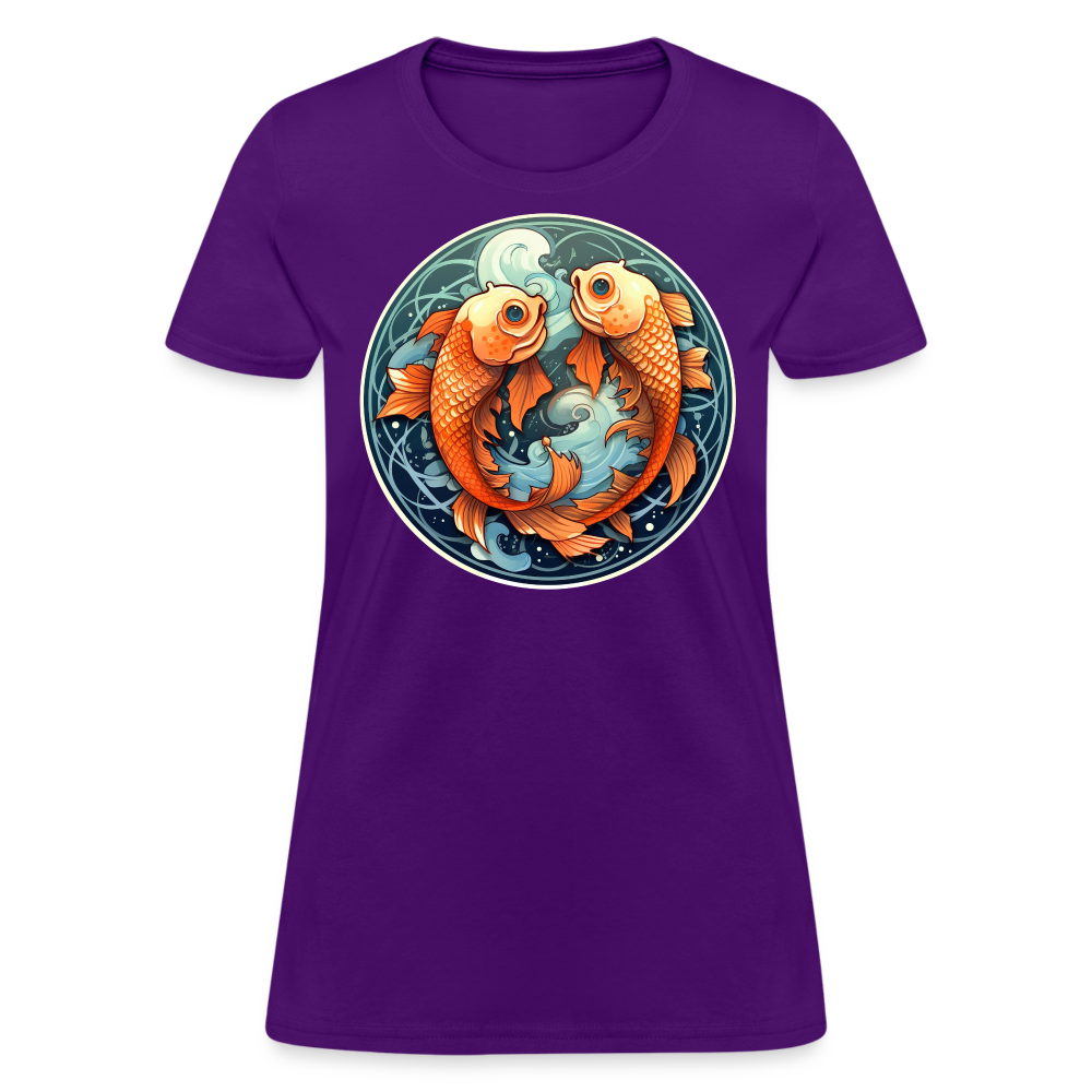 Women's Symbol Pisces T-Shirt - purple