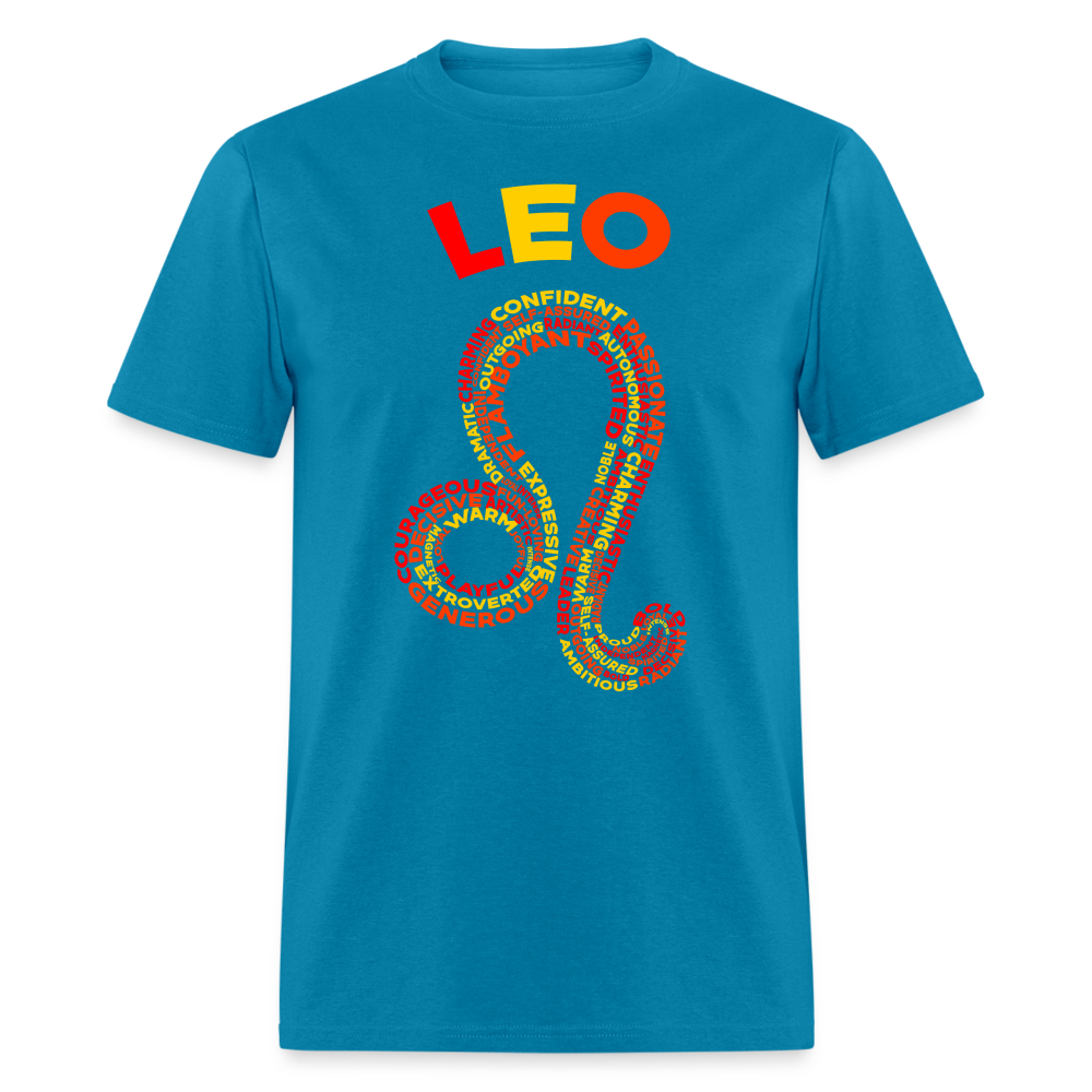 Men's Power Words Leo Classic T-Shirt - turquoise