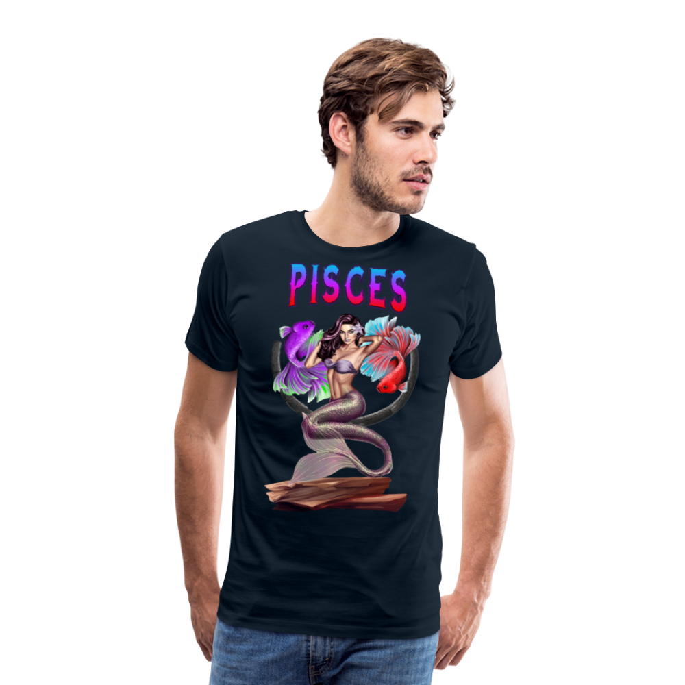 Men's Astral Pisces Premium T-Shirt - deep navy