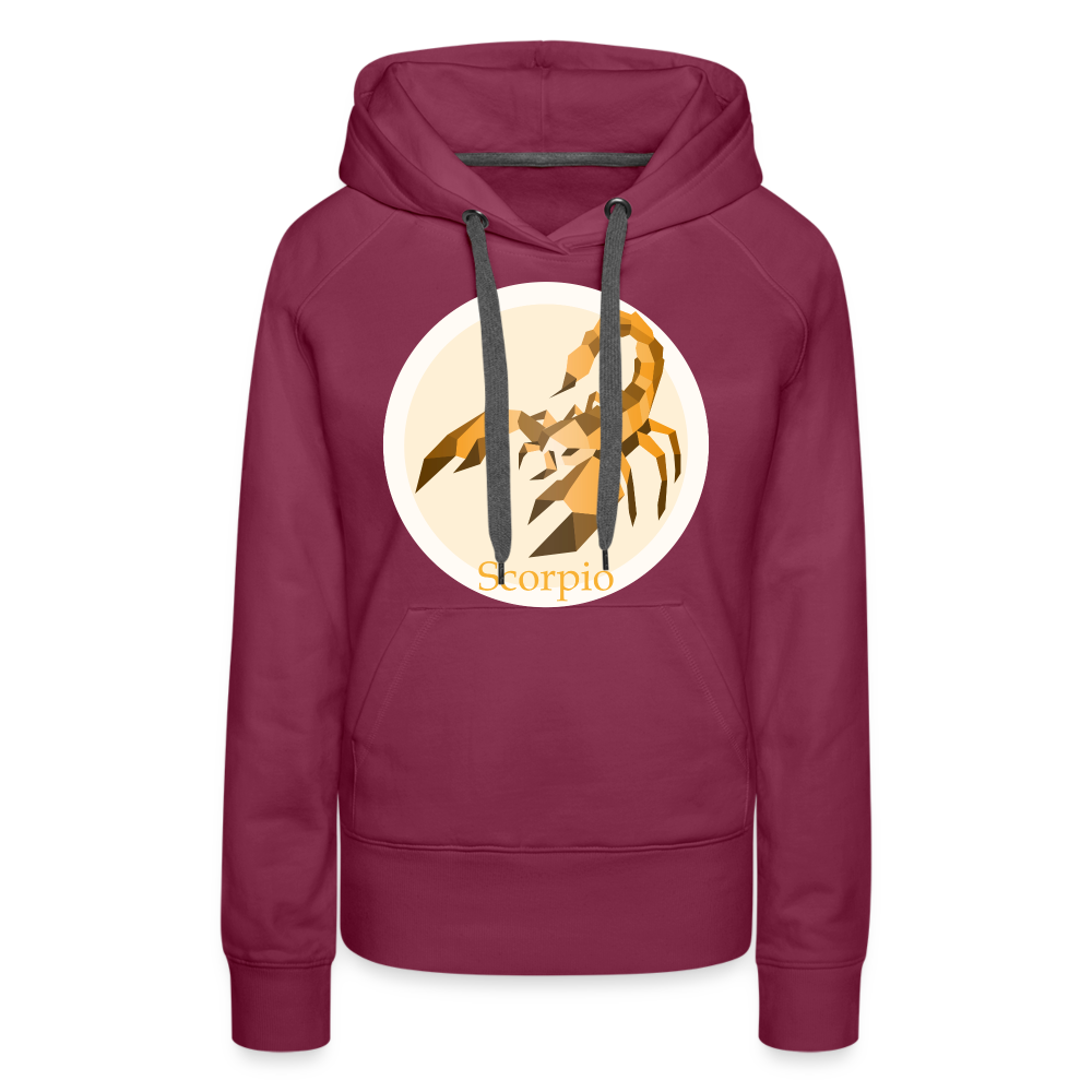 Women’s Mosaic Scorpio Premium Hoodie - burgundy