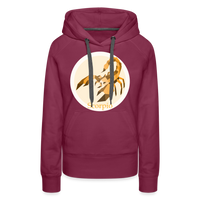 Thumbnail for Women’s Mosaic Scorpio Premium Hoodie - burgundy