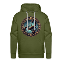 Thumbnail for Men’s Mythical Scorpio Premium Hoodie - olive green