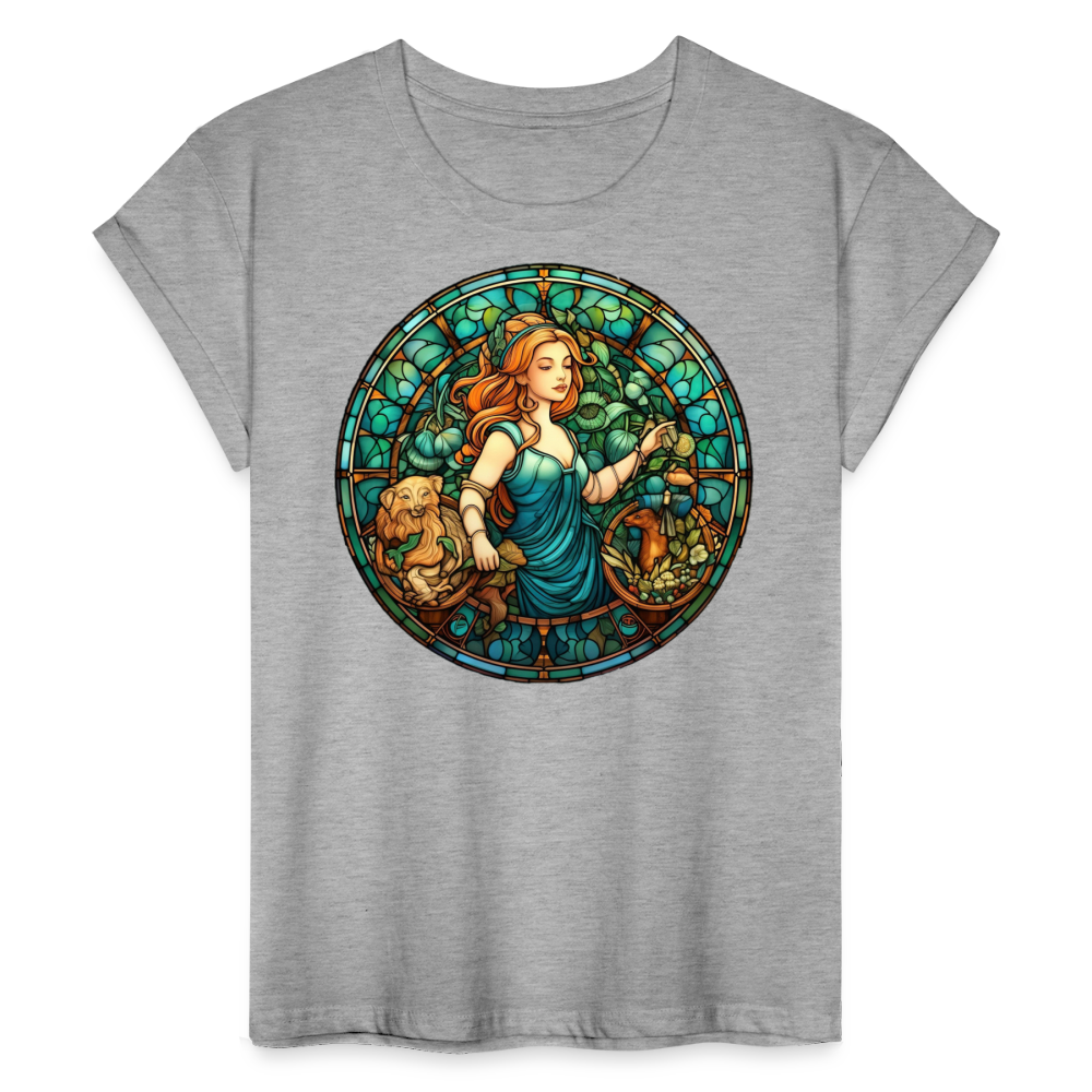 Women's Mosaic Virgo Relaxed Fit T-Shirt - heather gray