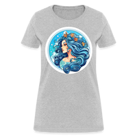 Thumbnail for Women's Symbol Aquarius T-Shirt - heather gray