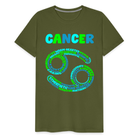 Thumbnail for Men's Power Words Cancer Premium T-Shirt - olive green