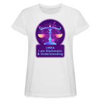 Thumbnail for Women's Neon Libra Relaxed Fit T-Shirt - white