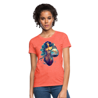 Thumbnail for Women's Mythical Aquarius T-Shirt - heather coral