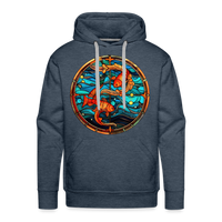 Thumbnail for Men’s Mosaic Pisces Premium Hoodie - heather denim