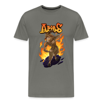 Thumbnail for Men's Fiery Aries Premium T-Shirt - asphalt gray