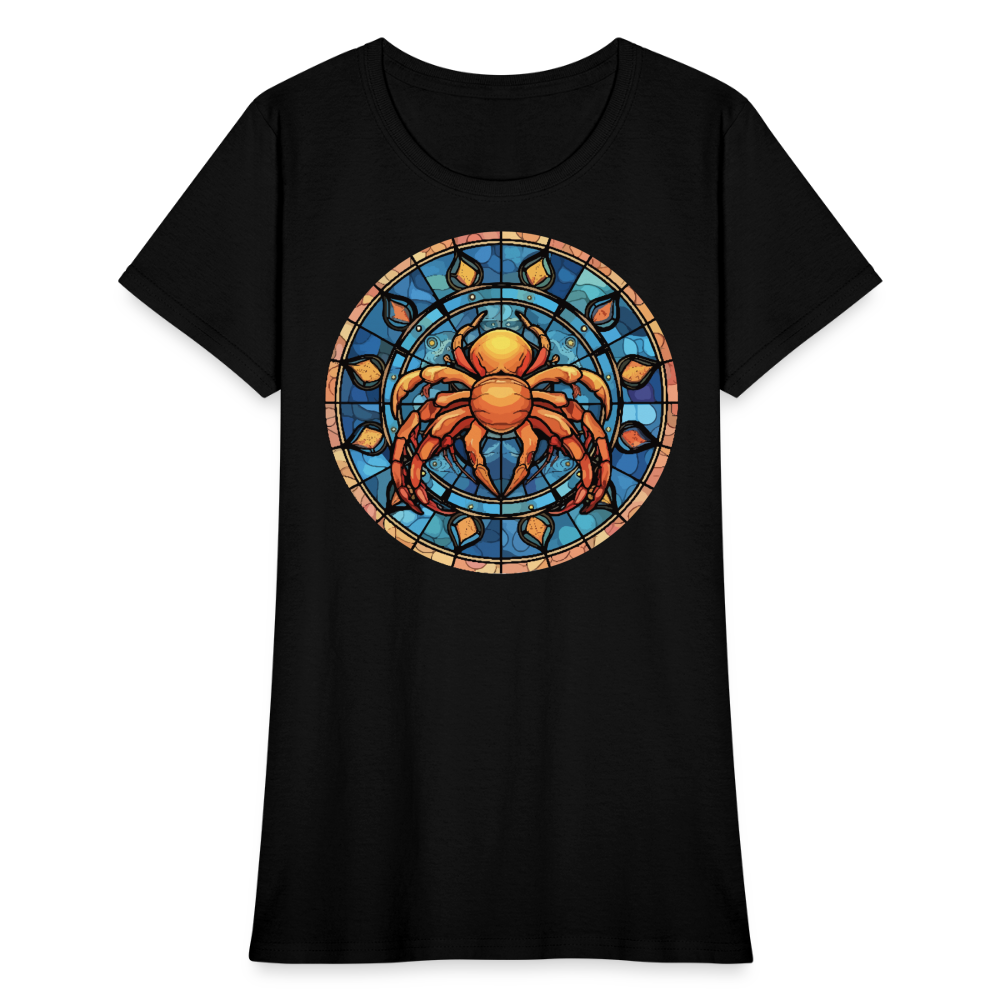 Women's Mosaic Cancer T-Shirt - black