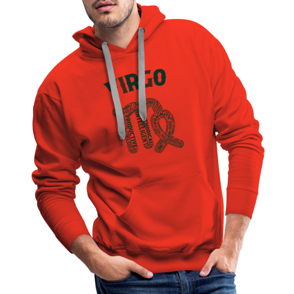 Men's Power Words Virgo Premium Hoodie - red