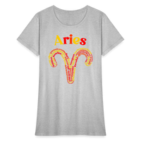 Thumbnail for Women's Power Words Aries T-Shirt - heather gray